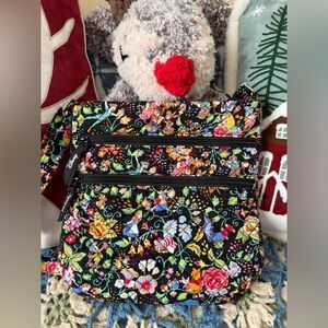 EUC Vera Bradley Disney Alice in Wonderland Triple Zip Hipster